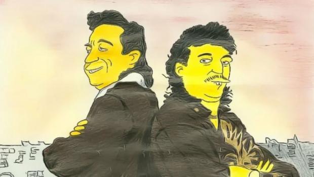 Animación de Diomedes y Juancho Rois hecha por un fanático.